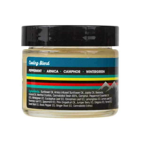 A container of Floyds of Leadville Recovery Balm Cooling Blend with 600mg of Full-Spectrum Select CBD