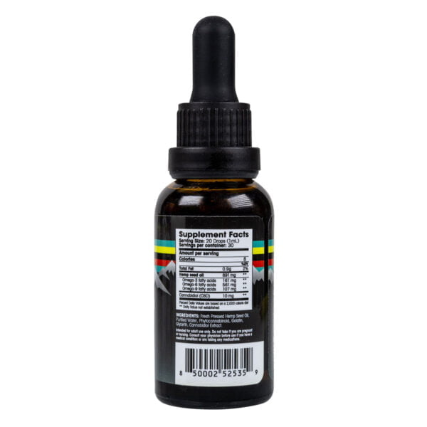 A tincture dropper bottle with Floyds of Leadville 300mg Full Spectrum CBD Oil