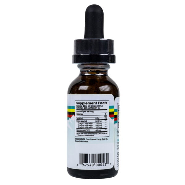 A tincture dropper bottle with Floyds of Leadville 1200mg THC-Free Isolate CBD Oil