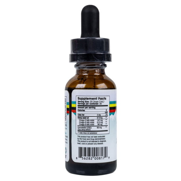 A tincture dropper bottle with Floyds of Leadville 1800mg of THC-Free Isolate CBD Oil